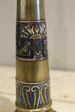 Antique Early 20th century brass and cloisonne table lamp