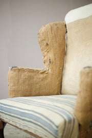 Large 19th century Georgian style wingback armchair - TallBoy Interiors