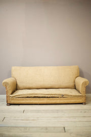 Antique 1930's English country house square back sofa - TallBoy Interiors