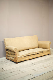 Antique 1930's English country house square back sofa - TallBoy Interiors