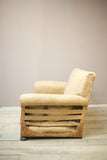 Antique 1930's English country house square back sofa