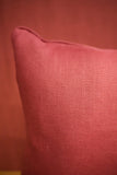 Vintage red linen scatter cushions - 20 inch