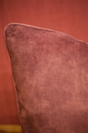 Ox blood worn velvet scatter cushions - 20 inch