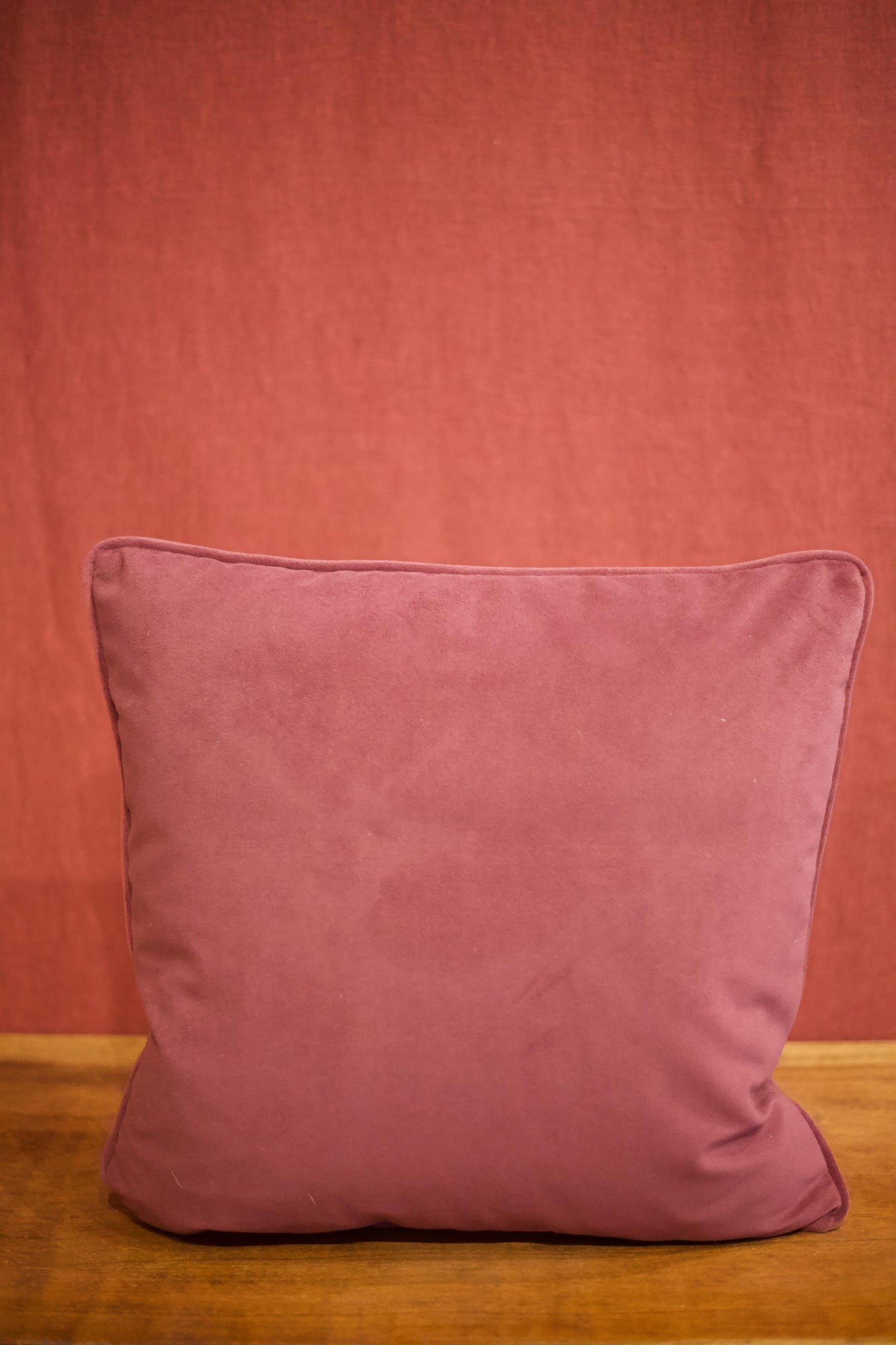 Indian red velvet scatter cushions - 18 inch