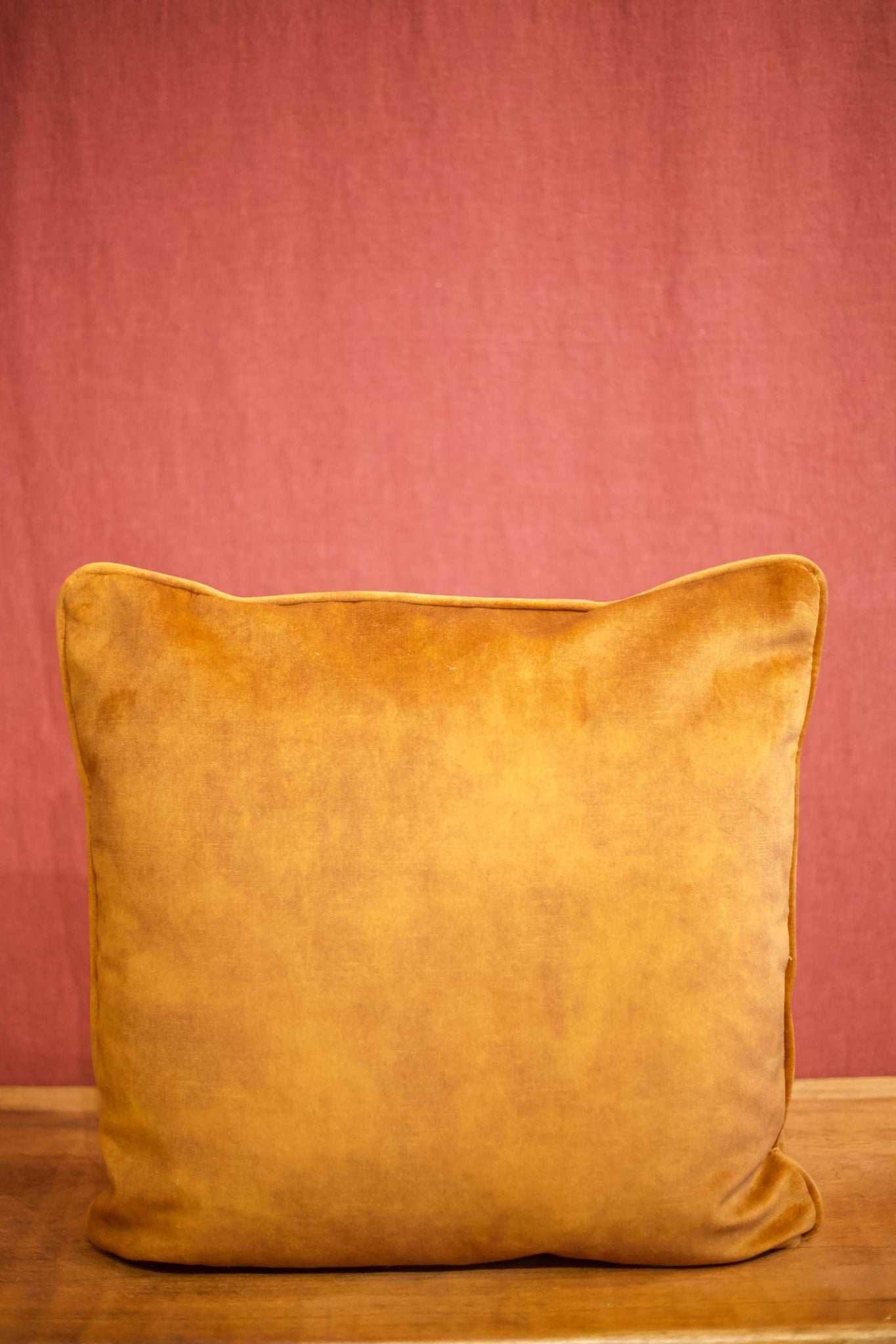 Ground cumin worn velvet scatter cushions - 20 inch