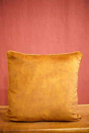 Ground cumin worn velvet scatter cushions - 18 inch