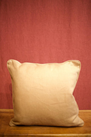 Camel linen scatter cushions - 18 inch