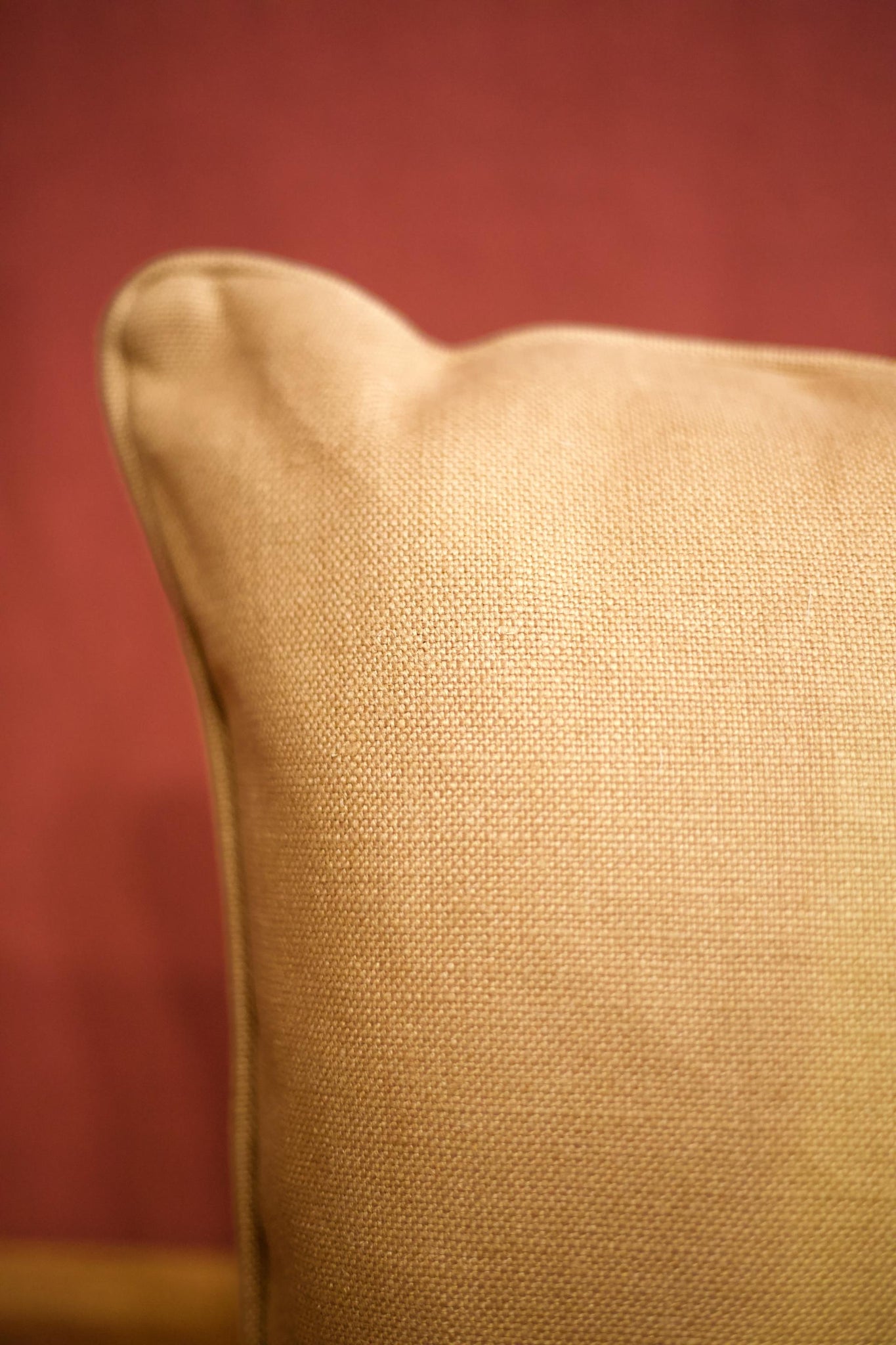 Camel linen scatter cushions - 18 inch