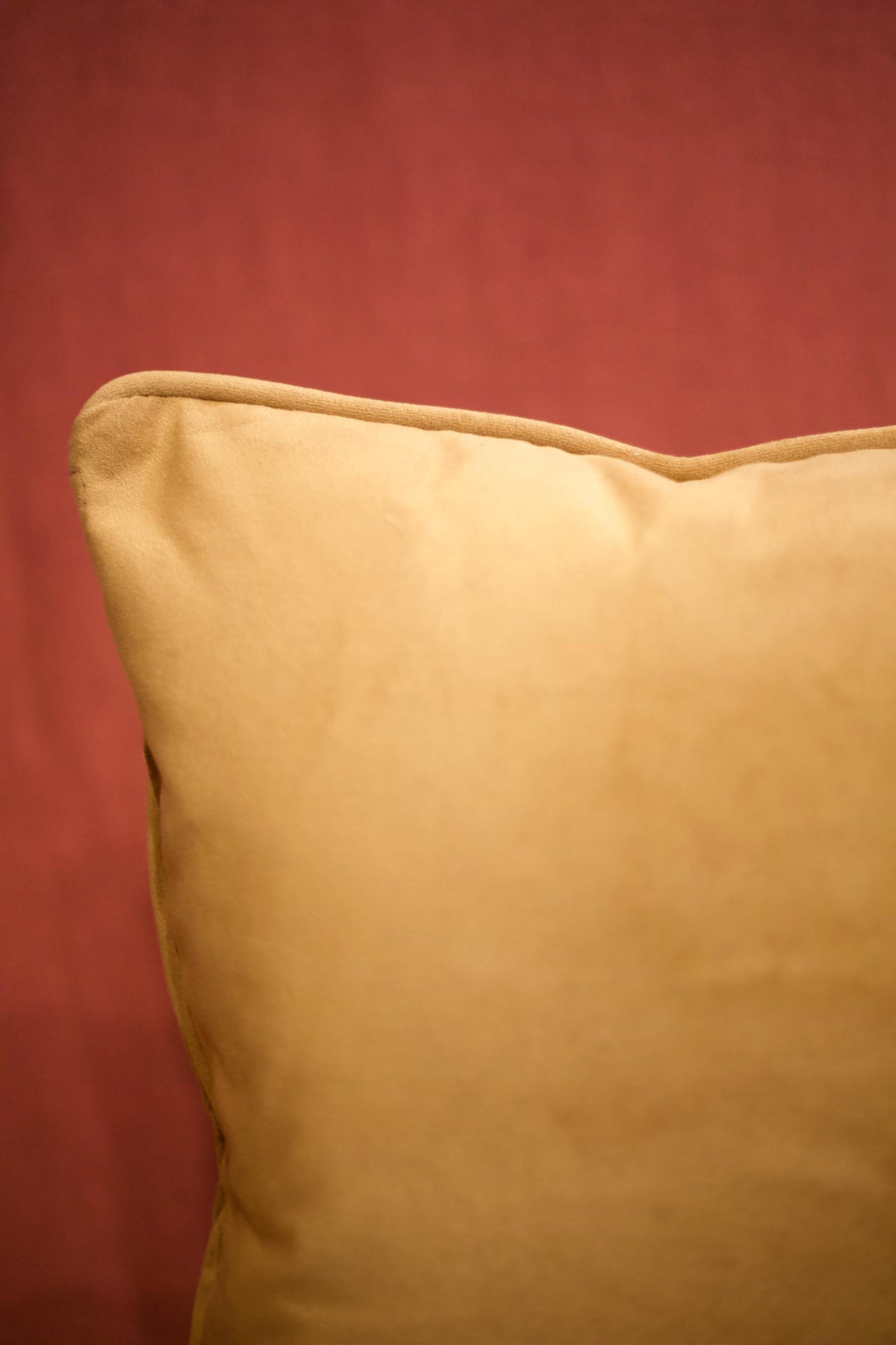 Caramel Velvet scatter cushions - 20 inch