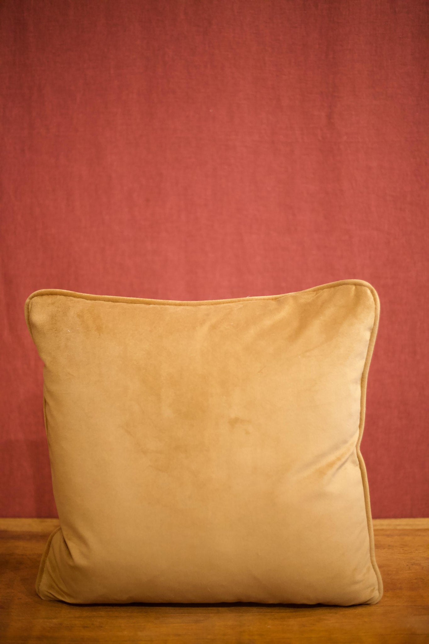 Caramel velvet scatter cushions - 18 inch