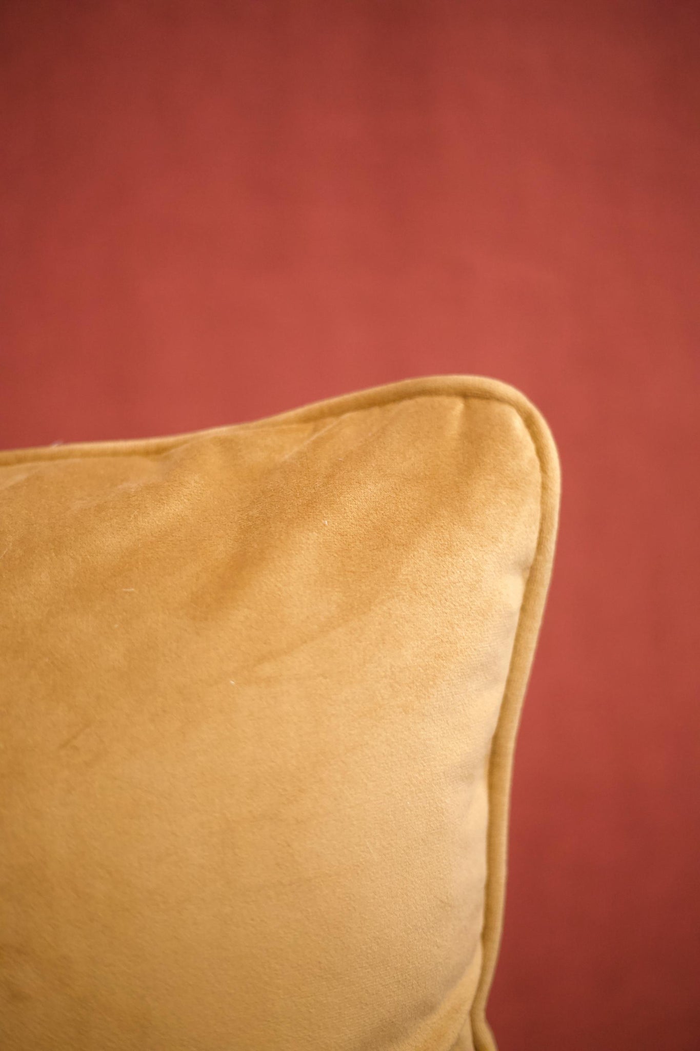 Caramel velvet scatter cushions - 18 inch