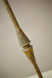 20th century Spanish gilt metal floor lamp - Dark - TallBoy Interiors