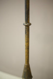 20th century Spanish gilt metal floor lamp - Dark - TallBoy Interiors