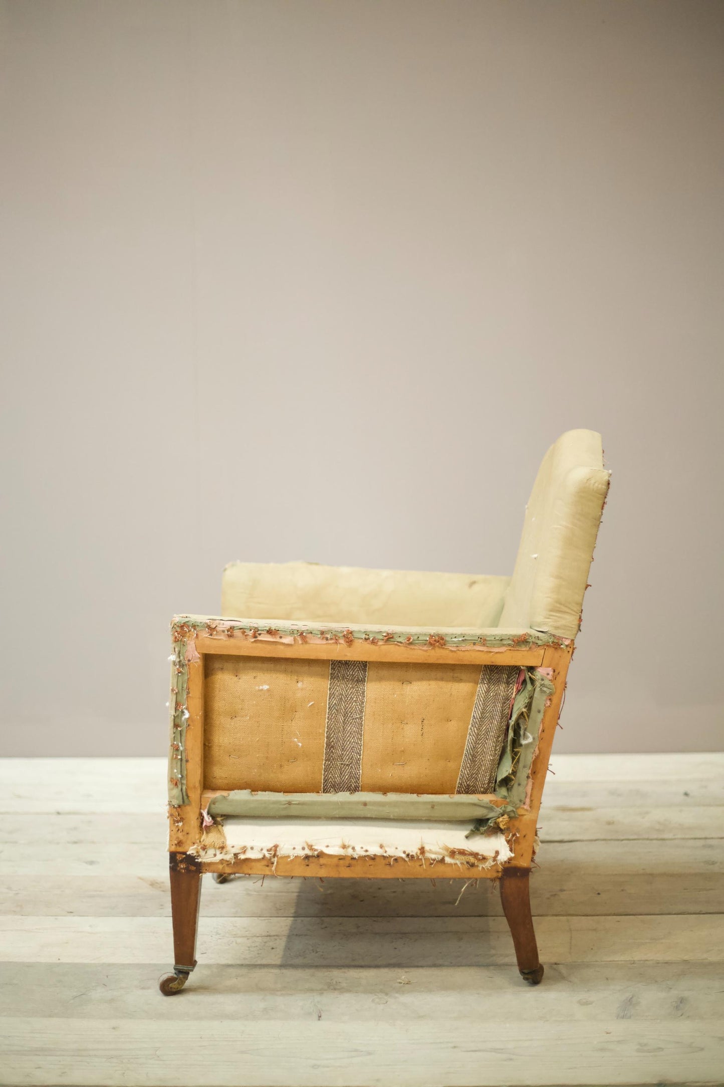 Early 20th century elegant square sided armchair