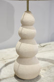 Studio Pottery lamp- Large trinity with brown shade