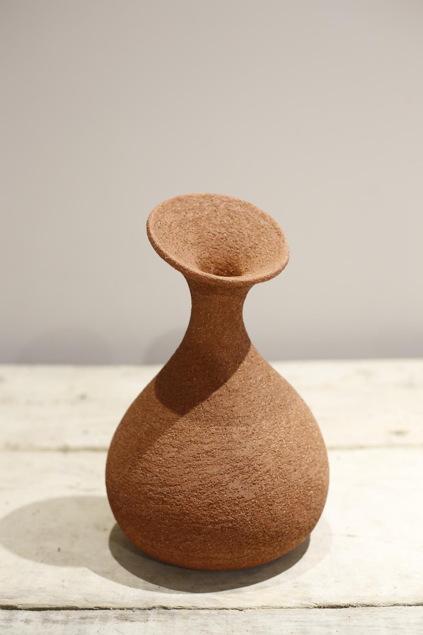 Studio pottery form vase - Coral