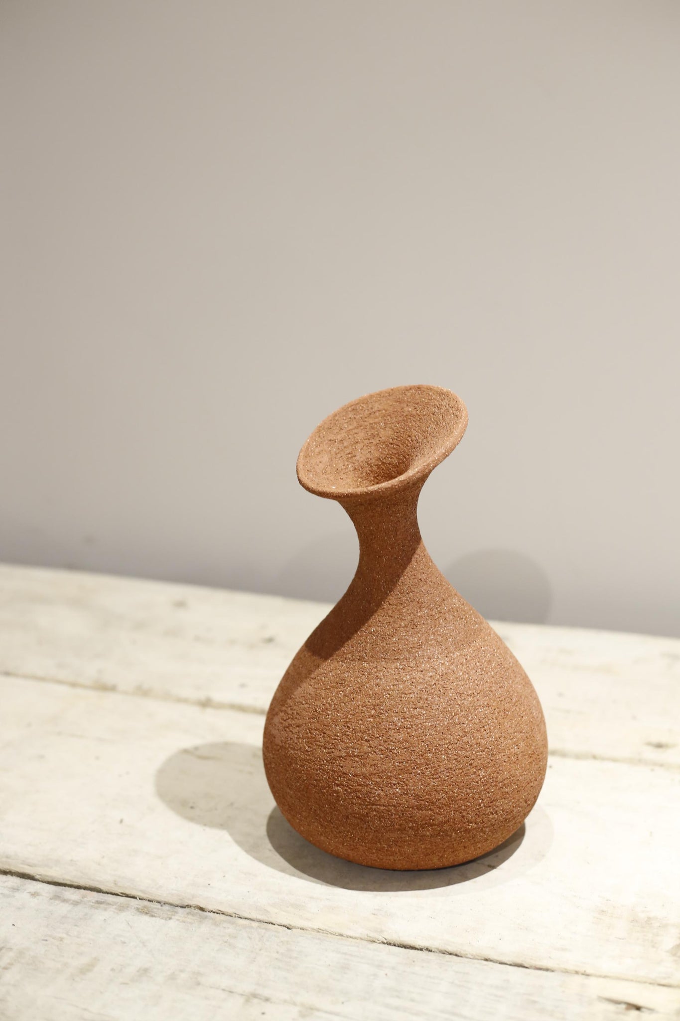 Studio pottery form vase - Coral