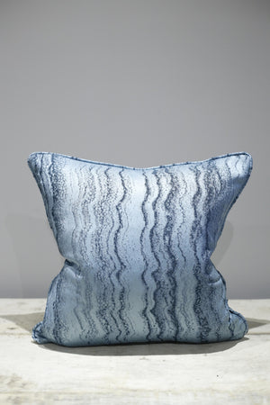 Blue textured mineral pattern cushion-18inch