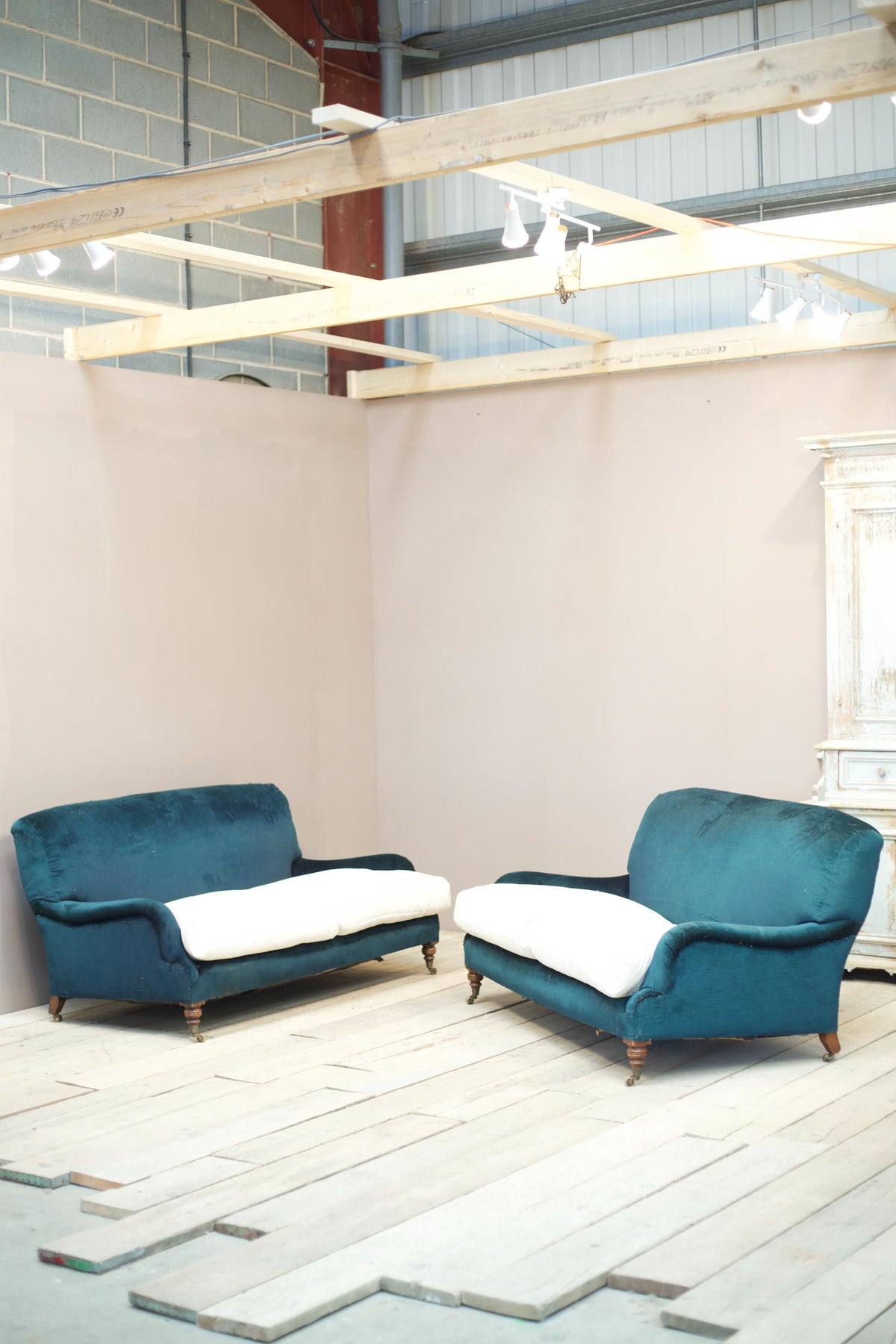 Pair of 20th century Howard and sons style sofas - TallBoy Interiors