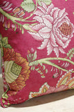 Pink floral print cushion-18inch