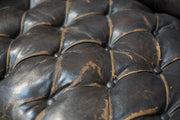 c.1900 buttoned leather chesterfield sofa - TallBoy Interiors