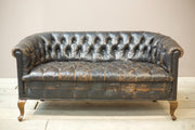 c.1900 buttoned leather chesterfield sofa - TallBoy Interiors