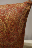 Kashmiri pattern large red cushion- 24inch