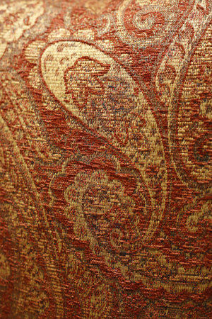 Kashmiri pattern large red cushion- 24inch