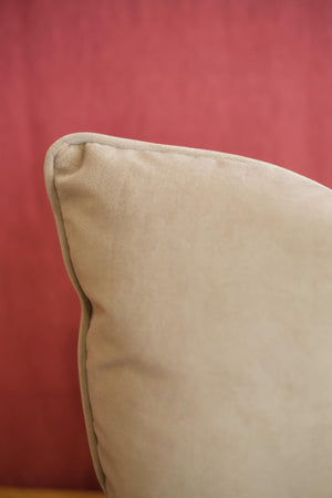 Ecru velvet scatter cushions - 18 inch