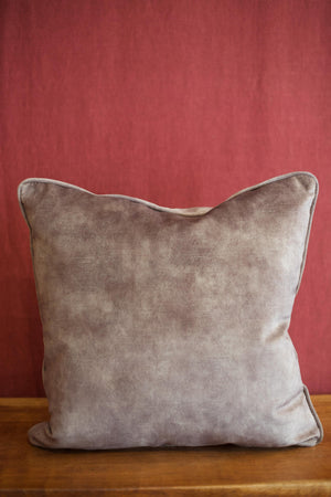 Gunmetal worn velvet scatter cushions - 20 inch