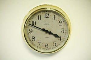 1940's Magneta brass cased station wall clock