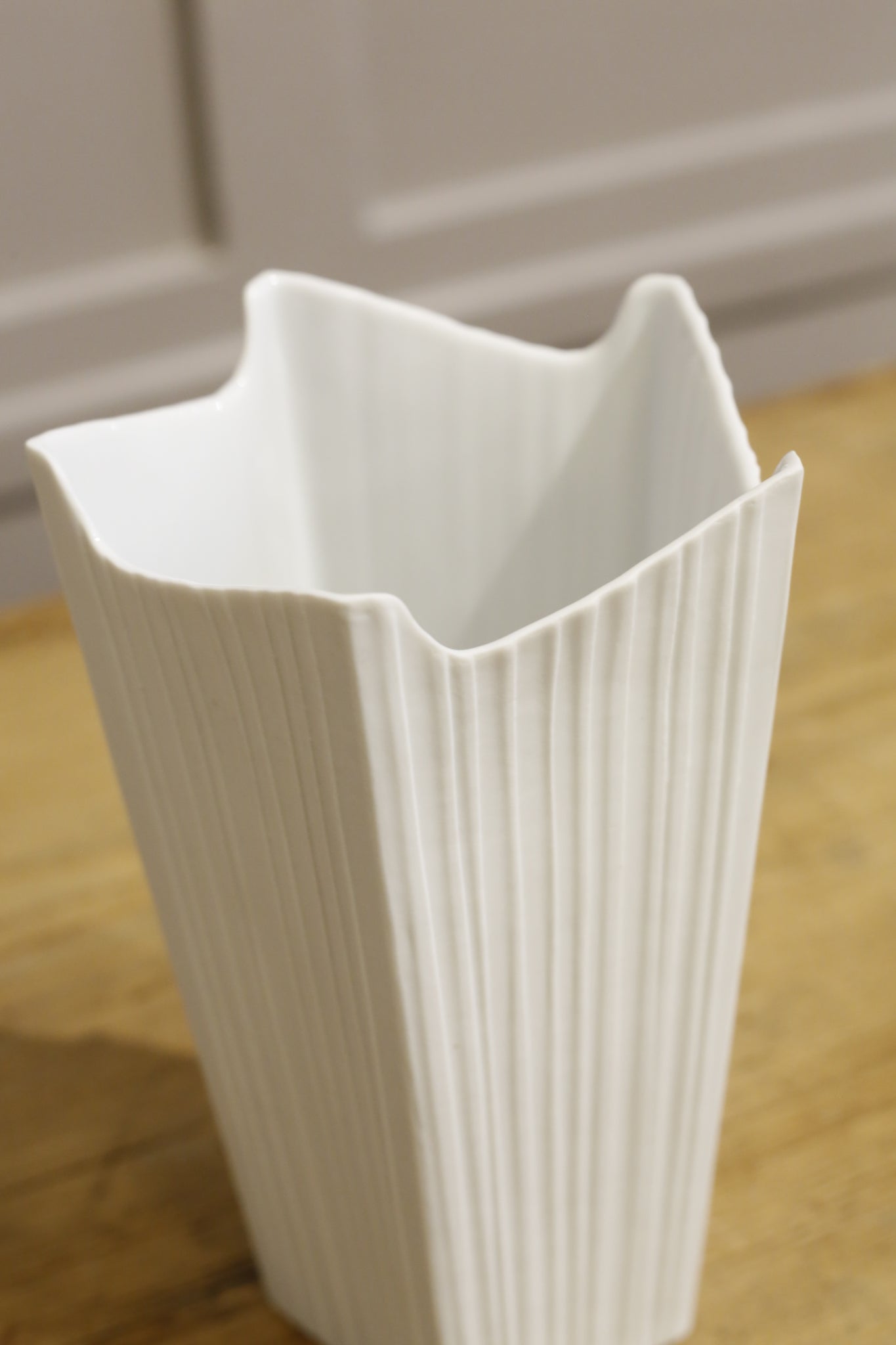 20th century White porcelain German vase #1 - TallBoy Interiors