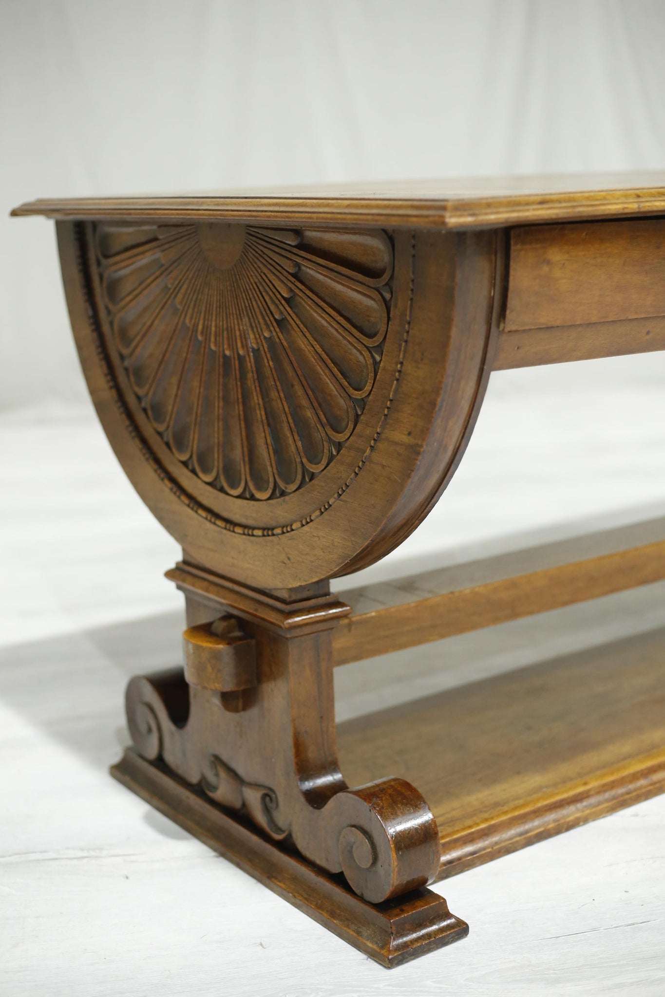 19th century French mahogany drapers table
