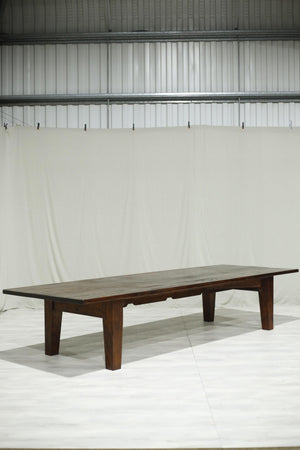 Antique 4m 1940's solid pine dining table