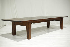 Antique 4m 1940's solid pine dining table