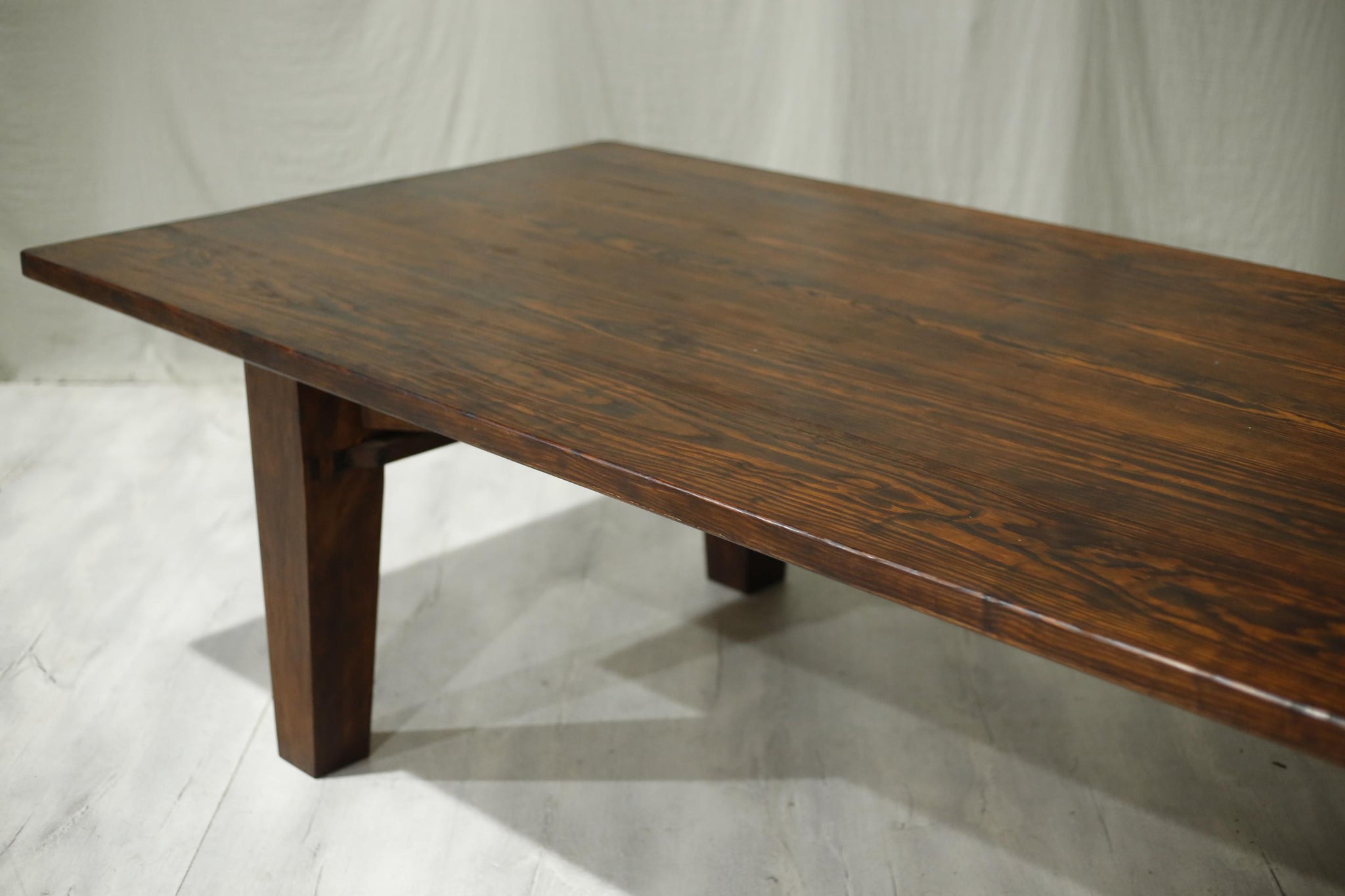 Antique 4m 1940's solid pine dining table