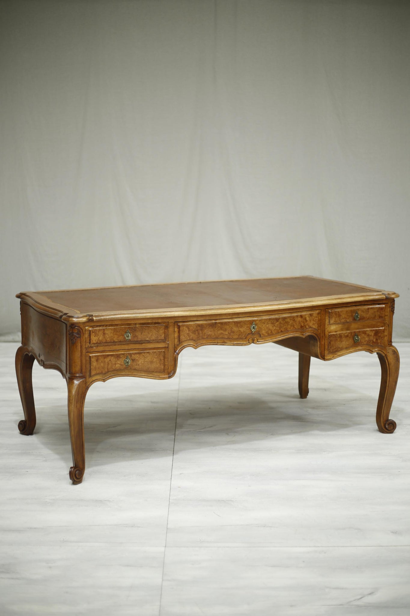 Antique Monumental 19th century burr walnut desk