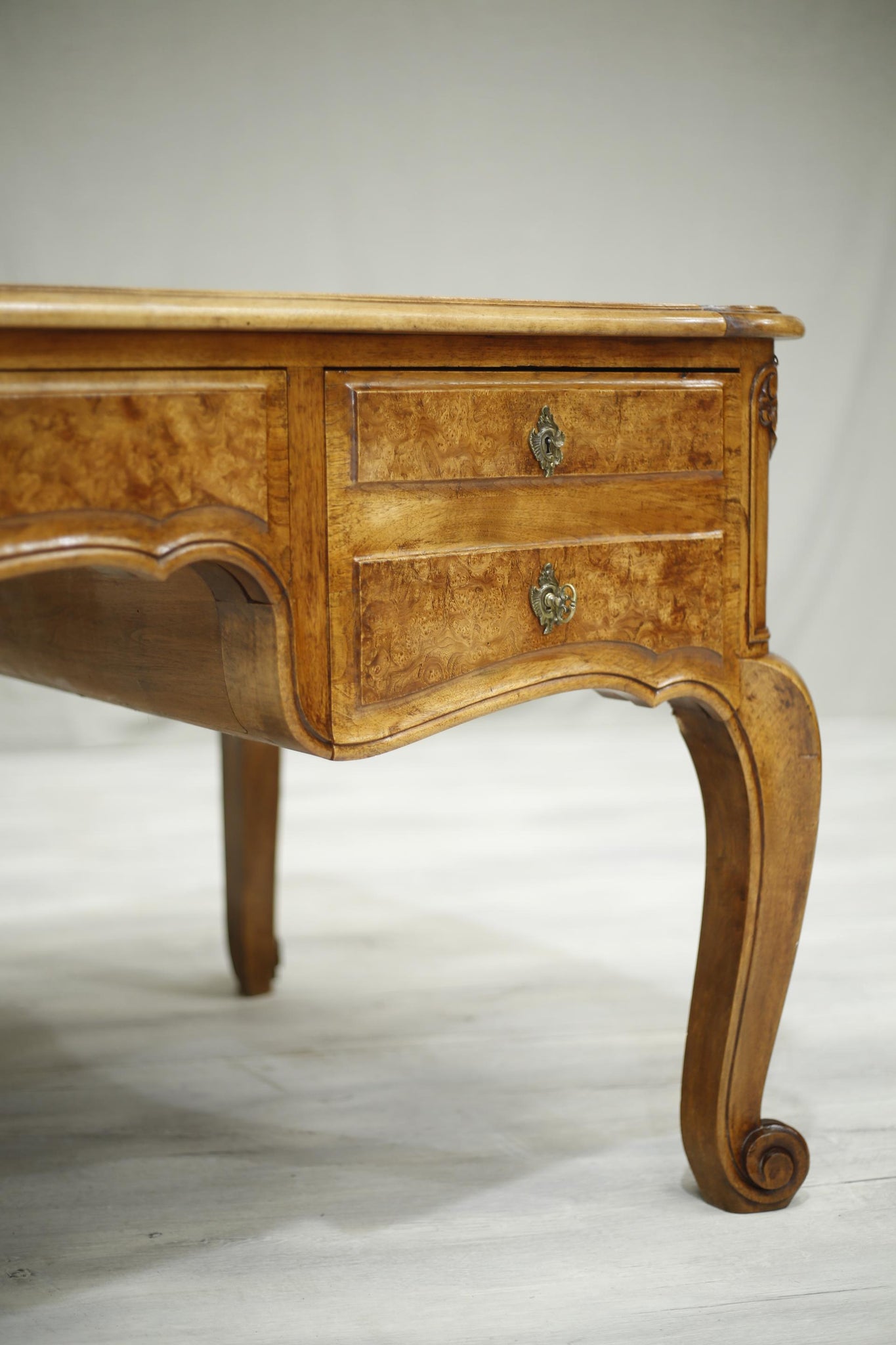 Antique Monumental 19th century burr walnut desk