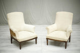 Pair of 19th century French armchairs with carved frames