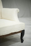 Single Napoleon III Scroll back armchair