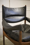 Pair of Rosewood and leather Danish armchairs by Kristian Vedel - TallBoy Interiors