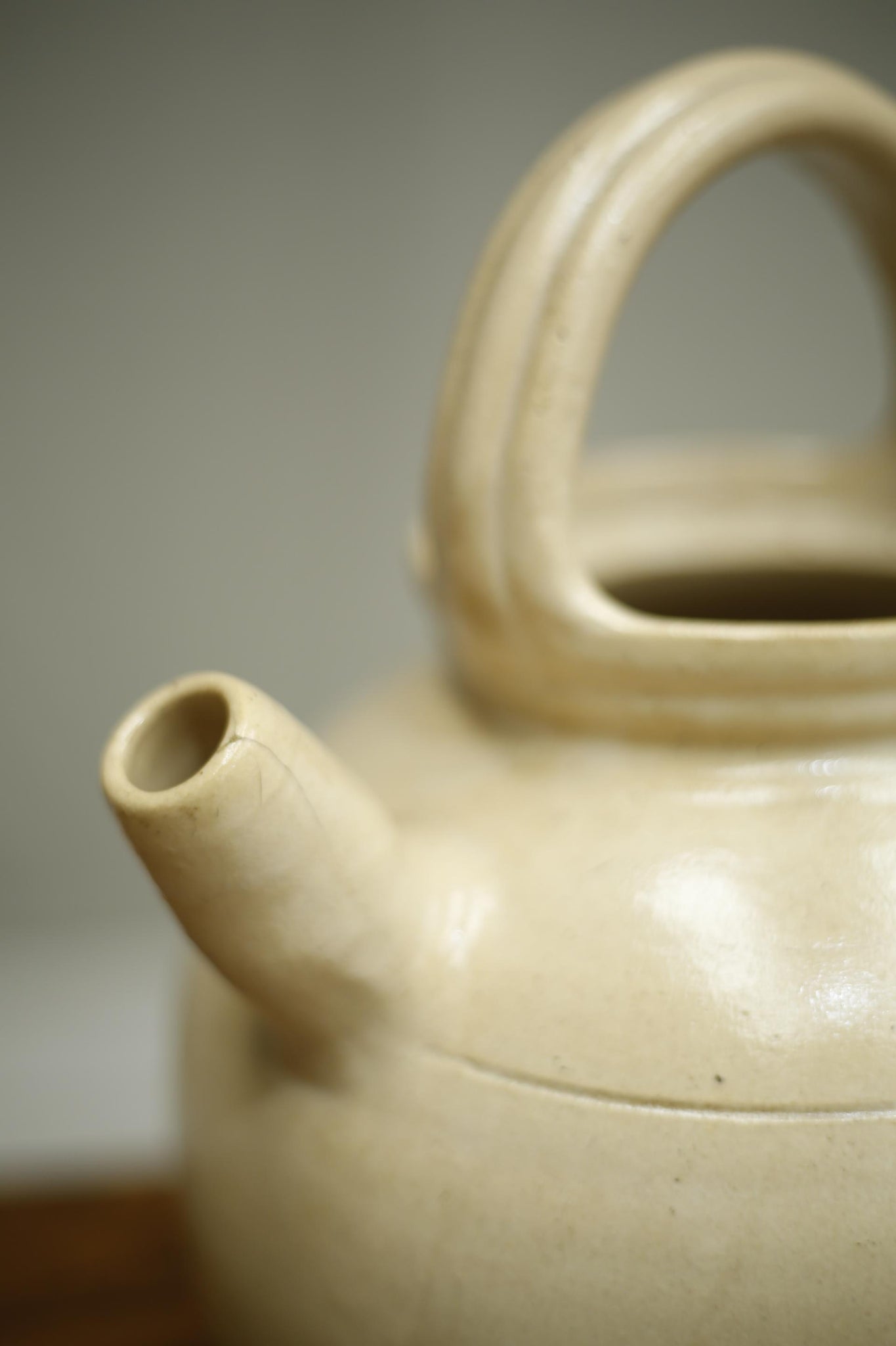 Early 20th century French cream glazed jug