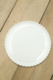 Vintage white porcelain flat serving plates