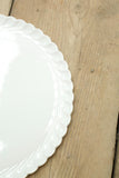 Vintage white porcelain flat serving plates