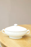 Vintage white porcelain lidded tureen dish