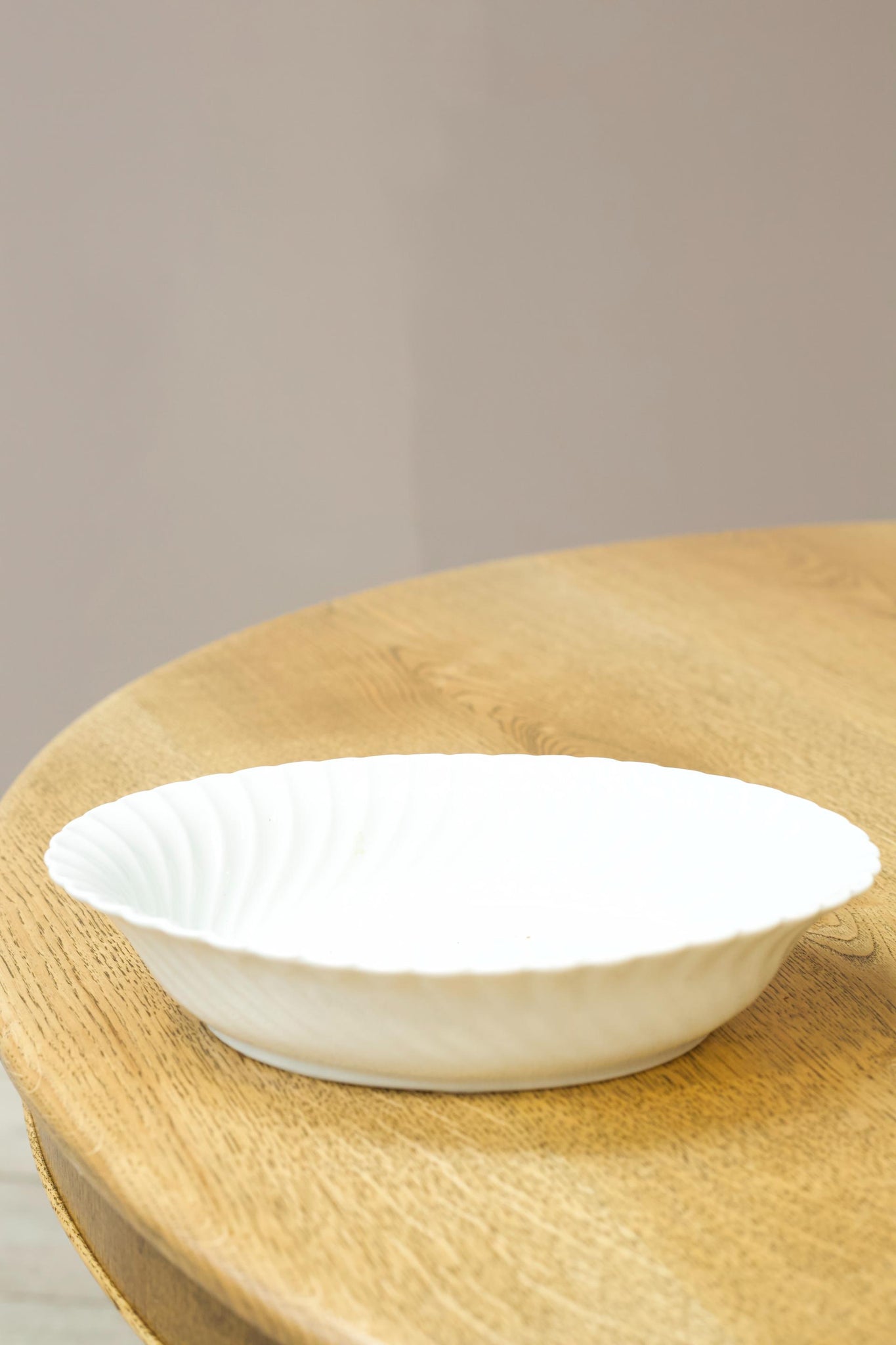 Vintage white porcelain oval bowl