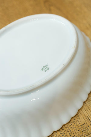 Vintage white porcelain oval bowl