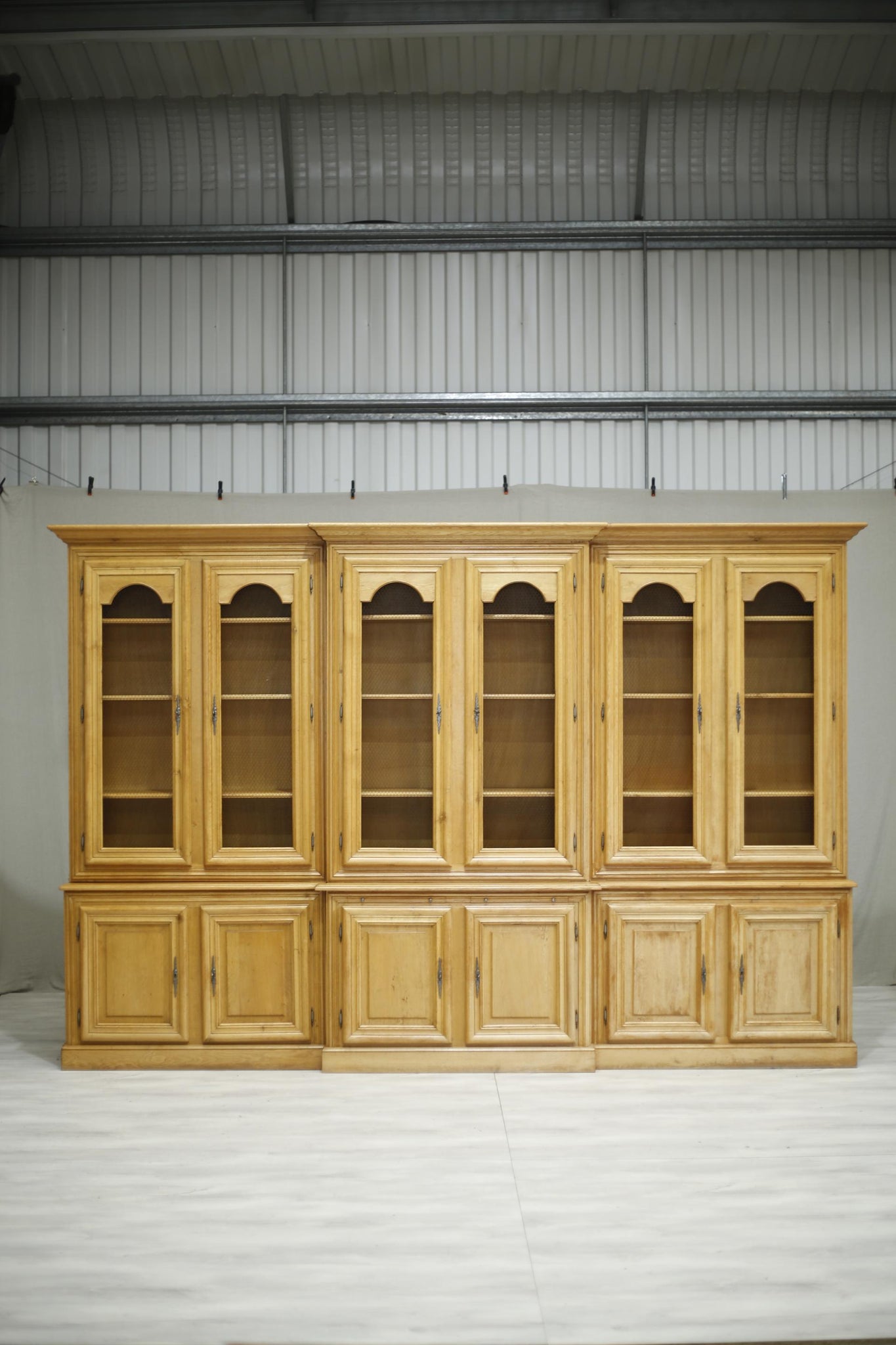 Large Mid 20th century French oak library cabinet