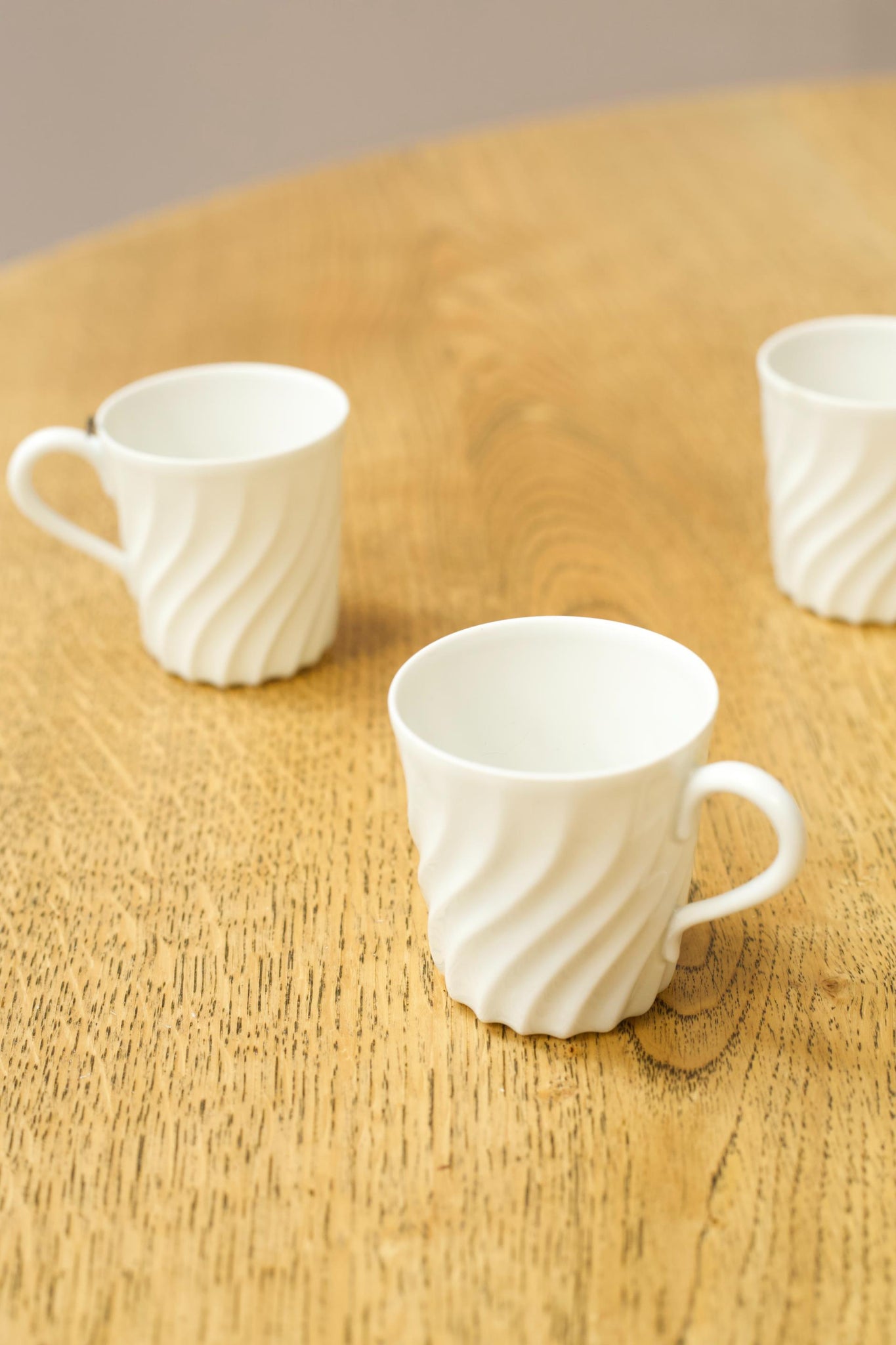 Vintage white porcelain espresso mugs