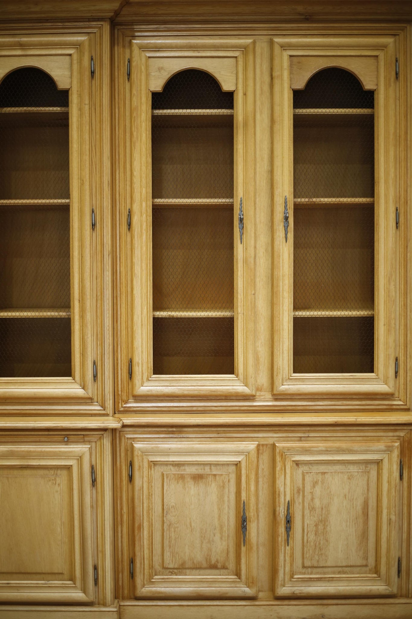 Large Mid 20th century French oak library cabinet